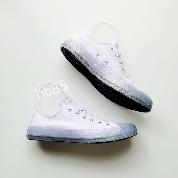 Converse CTAS OX Vapor Violet Glitter Youth 5.5 - Picture 2 of 6